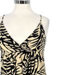 Patrons of Peace Tropical Leaf Print V-Neck Sundress Ivory Black Size XS Photo 2