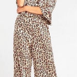 Show Me Your Mumu  Rowe Cheetah Adjustable Ruffle Cropped Jumpsuit. NWOT ~XS💛 Photo 0