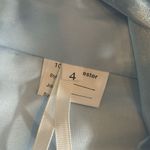 Women’s Light Blue FullLength Prom Party Dress CrissCross Straps Leg Slit Size 4 Photo 7