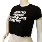 FashioNova Black Graphic Crop Top Photo 2