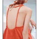 Anthropologie Braided Halter Mini Sun Dress Orange XL New NWT 100% Cotton RARE Photo 3