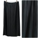 Club Monaco  Evergreen Pleated Lined Elastic Waistband Pull On Maxi Skirt Medium Photo 9