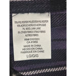 Disney  Marvel Flannel Shirt Womens L Purple Plaid Black Panther Wakanda Forever Photo 7