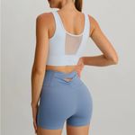 Berlook Activewear Light Blue Mesh Cross Photo 3