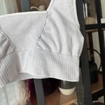 FP Movement Good Karma Square Neck sports Bra M/L Ice Grey top ribbed tank Gray Size M Photo 6