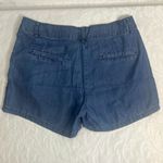 Alya Ayla Navy Blue Embroidered Front Tencel Shorts Size Small Photo 4