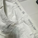 Gap  Shorts Womens sz 6 White Denim Micro Mini Cargo frayed hem 100% cotton Photo 3