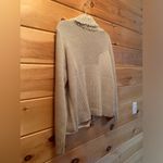 Chico's Size 3 (XL/16) Beige Wool Blend Knitted Open Front Sweater Cardigan. Photo 7