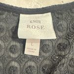 Knox Rose  Blouse Women's Large Black Lace Upper Babydoll Sleeveless V-Neck Top Photo 2