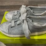 Gianni Bini FINAL PRICE DROP Harlita Silver Leather Metallic Glitter Sneakers Photo 3