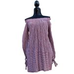 Faithfull the Brand Mali Off The Shoulder Dress Red White Stripe Mini Dress 2 Photo 1