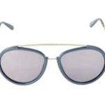 Smoke x Mirrors Viva Milky Grey Browline Aviator Silver Sunglasses Photo 2