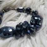 Shimmer Black Gem Bling Magnetic Closure Costume Bracelet Photo 2