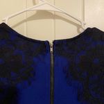 YA Los Angeles NEW  women’s electric blue black lace cap sleeve flare skirt dress Photo 6