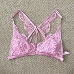 Victoria's Secret Victoria’s Secret Pale Pink Lacy Triangle Bralette Bra Size Small Angel Wing EUC Photo 0