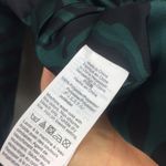 J.Crew  Emerald Green Zebra Satin V Neck Puff Sleeve Blouse Size 6 Animal Print Photo 6