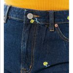 BDG Yellow High Rise Slim Mom Jeans Buttercup Blue Floral Size 27 Photo 2