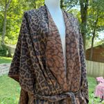 Nordstrom Rack New NWT women's cape jacket OSFM OS tie front animal print Photo 1