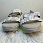 Juicy Couture  Stretch Back Printed Logo Sandals neon stripe Photo 1