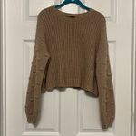 Moon & Madison Tan Lantern Sleeve Sweater Size M Size M Photo 2