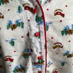 VTG Lanz of Salzburg Flannel 100% Cotton Nightgown Heart Buttons Log Cabin White Size L Photo 3