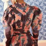 Ulla Johnson NWT Semira Long Sleeve Puff Sleeve Mini Dress Rosewood Tiered Photo 3