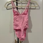 SKIMS BNWOT Seamless Sculpt Lace Thong Bodysuit Bubblegum M Photo 3