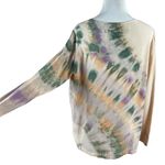 Raquel Allegra 100% Silk Blouse Tie Dye Ink Blot Size 1 Made in LA Nude Neutral Photo 1