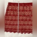 Club Monaco Red Crochet Lace Mini Skirt Photo 7