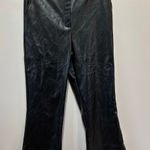 Asos Design faux leather pants size 10 wide leg flare NWOT goth moto grunge Black Photo 0