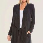 Barefoot Dreams  | Bamboo Cozy Chic Island Wrap Open Front Cardigan 436 S/M Black Photo 0