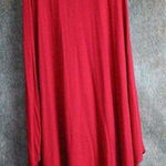 Chico's NWT Cherry Red Skirt Sz 1 or US 14 Asymmetrical Bottom Photo 0