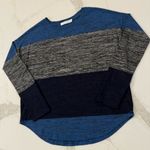 Rag and Bone Jean Blue Charcoal Striped Long Sleeve Hudson Tee Womens Small Casual Photo 4