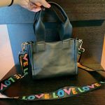 Love by Design Love colorful multi color removable crossbody strap handbag black faux leather Photo 0