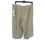 Harve Bernard Vintage Wide Leg Plaid Crop Wool Pants Green Tan Size 14 Academic Photo 3