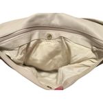 Vintage 80s Gasson Crescent Leather Beige‎ Shoulder Bag Retro Minimalist Casual White Photo 3