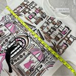 Kiss & Fly small Off White 3/4 Sleeve Shopping Girl Embellished Sweater Knit Top Photo 8