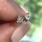 14kt Gold Diamond Solitaire Earrings Photo 4