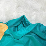 London Fog VINTAGE 80s 90s Color Block Windbreaker Jacket Teal Floral Size Large Photo 8