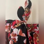 Madewell  Black and Red Floral Wrap Blouse Photo 7