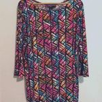 Peck & Peck Mosaic Stained Glass Jewel Tone Tunic Blouse Photo 0