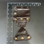 Vintage Handcrafted Brown Soft Leather Snap Button Wrist Wallet Photo 10