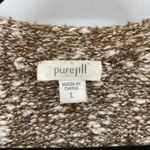 Pure J. Jill Cardigan Sweater Womens Large Brown Acrylic Polyester Blend Pockets Photo 3