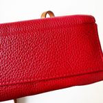 Valentina Zip Around Crossbody Handbag Red Pebbled Leather 2 Straps Italy Nice! Photo 7