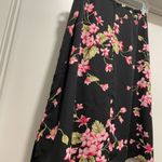 Liz Claiborne VTG 90s Y2K First Issue  Black Pink Floral Mid-Length Career Skirt Photo 7