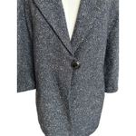 CAbi Blair Black Oversized Wool Blend Tweed One Button Dark Academia Jacket M Photo 4