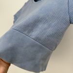 Aerie Offline Blue Ribbed Cropped Athletic Top Tee Size Medium Photo 4