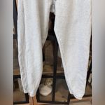 Aritzia TNA cozy fleece joggers boyfriend fit sweatpants ribbed logo high rise Gray Photo 6