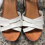 Steve Madden Madden Girl White Leather Strappy Sandals Mules Size 7-7.5 EUC #CL-64 Photo 2