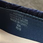Isaac Mizrahi  Navy Blue Embossed Velvet Robyn‎ Pearl Heel Ballet Flats 6.5 Photo 8